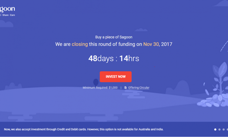 Sagoon’s Second Round Funding is Closing Soon