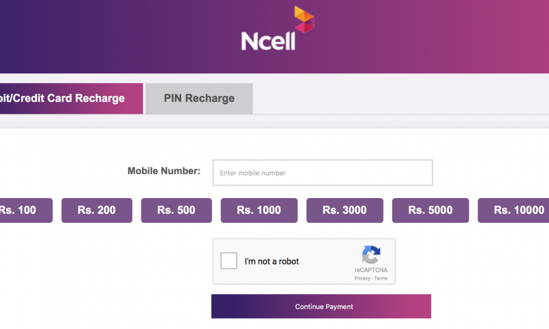 Ncell Introduces Online Recharge Service