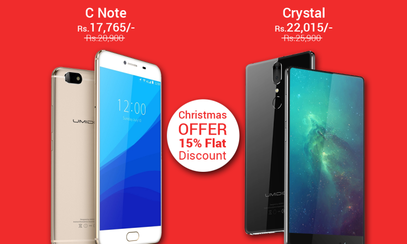 UMIDIGI Christmas Deal: 15% Discount on UMIDIGI C Note and Crystal