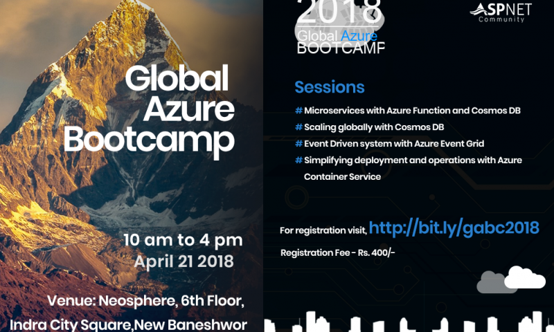 Global Azure Bootcamp 2018 to be Held on 21st April