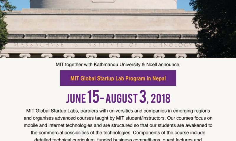 MIT in Partnership with KU and Ncell to Organize Intense 7-Week Bootcamp