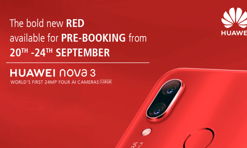 Huawei Nova 3 Red Now Available for Pre-Order; Get Free Huawei Gift Pack