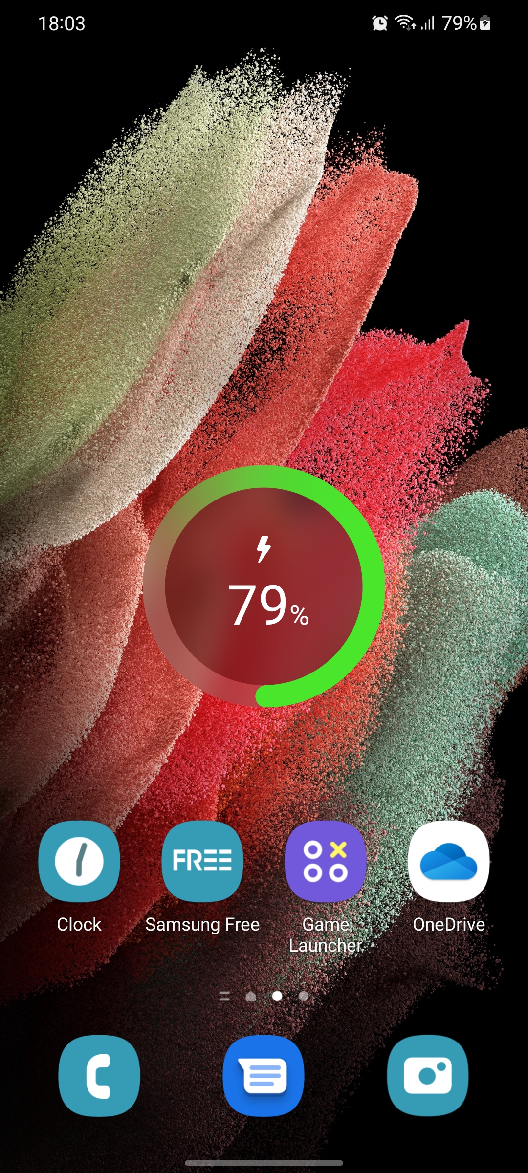 Charging animation on homescreen