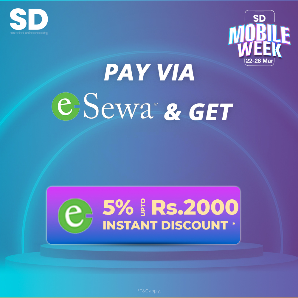 Get 5% up to Rs. 2000 off via eSewa