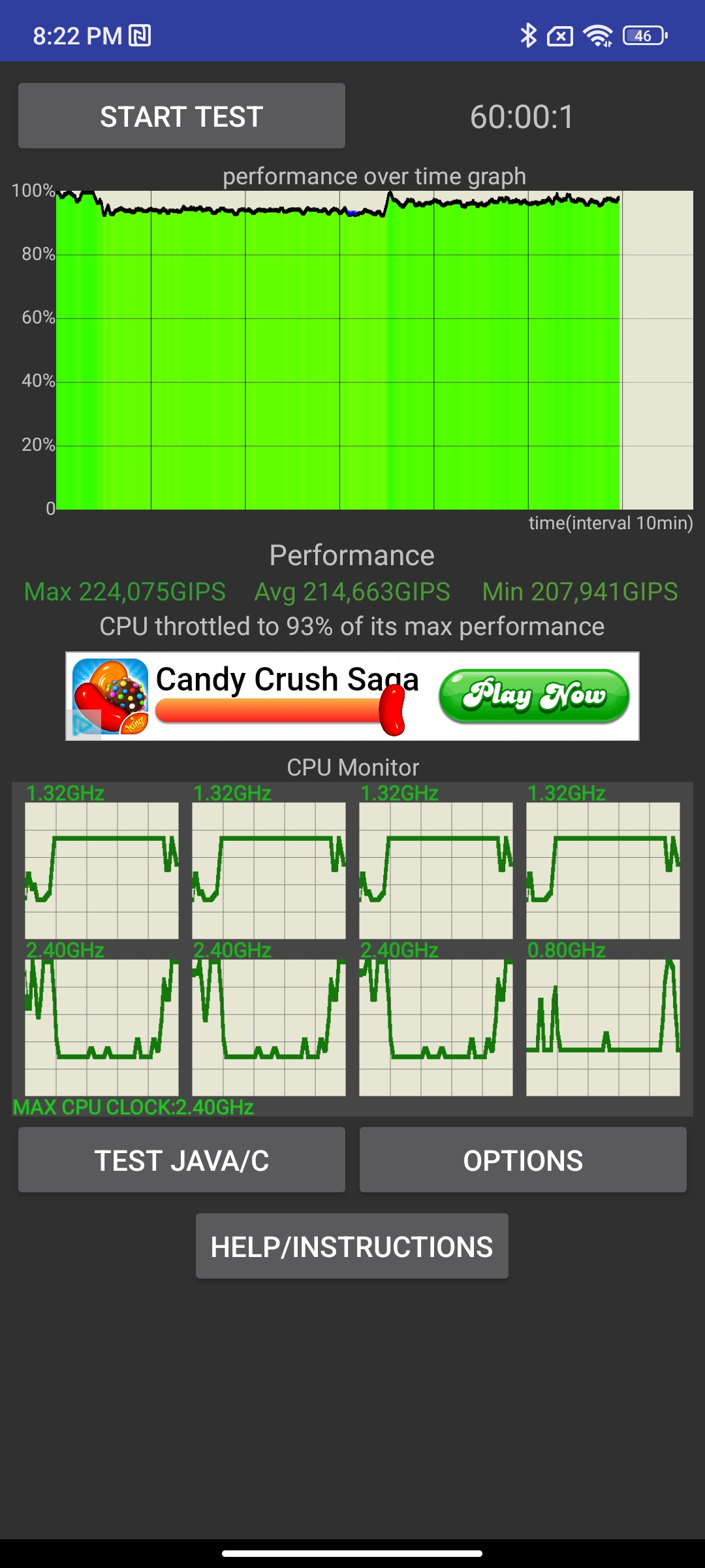 CPU Throttling test in Poco X5 Pro