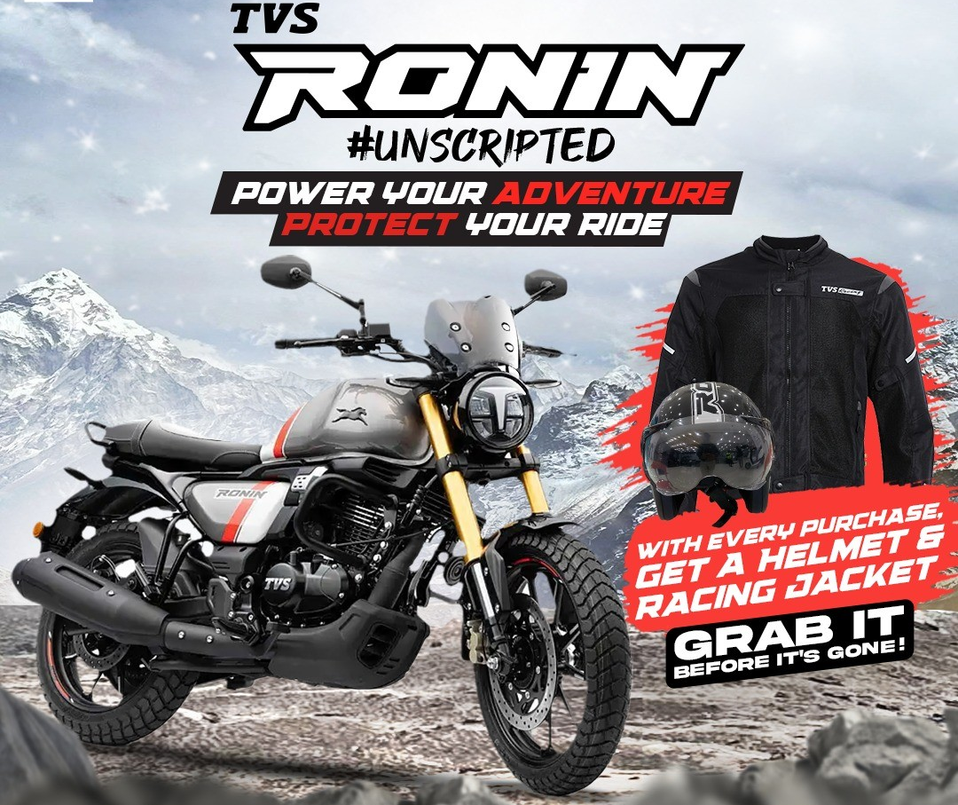 TVS Ronin 225 Now in Nepal – Free Riding Jacket & Helmet Offer!