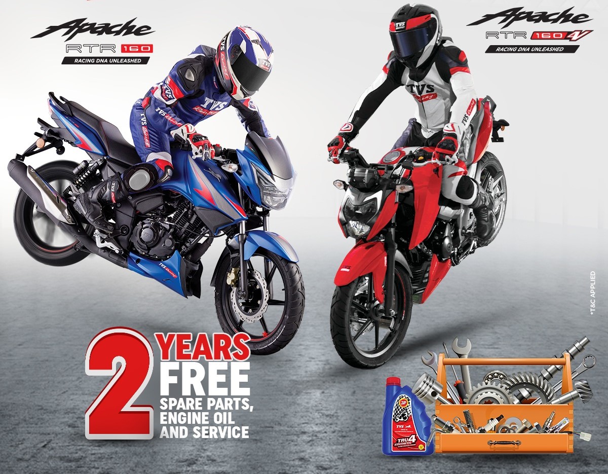 TVS Unstoppable Freedom Offer: 2 Years Free Service on Select Bikes!